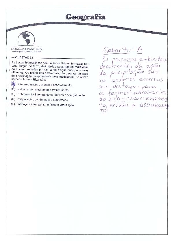 UFG 2011: Questão 53 – Primeira fase – prova tipo 3