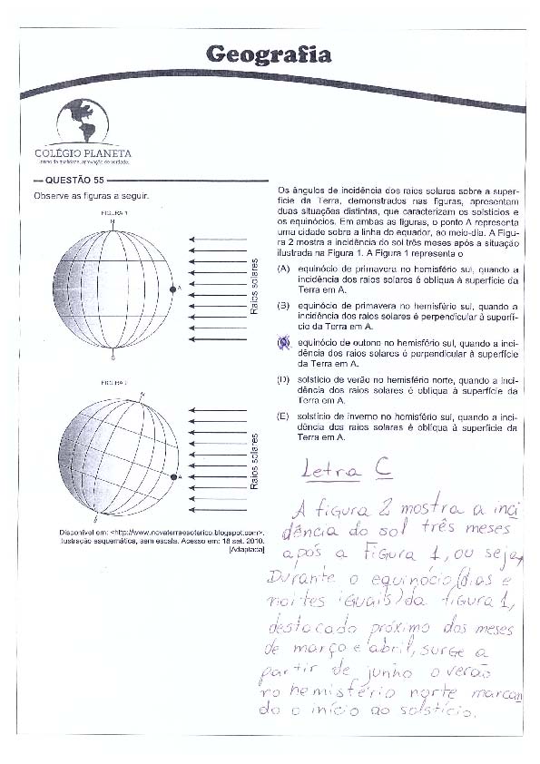 UFG 2011: Questão 55 – Primeira fase – prova tipo 3