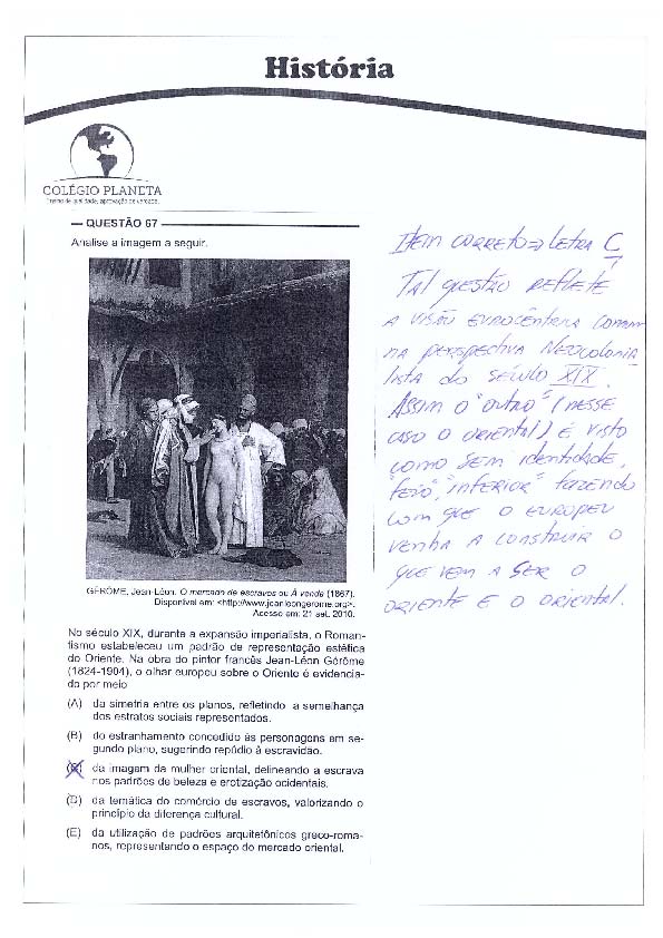 UFG 2011: Questão 67 – Primeira fase – prova tipo 3