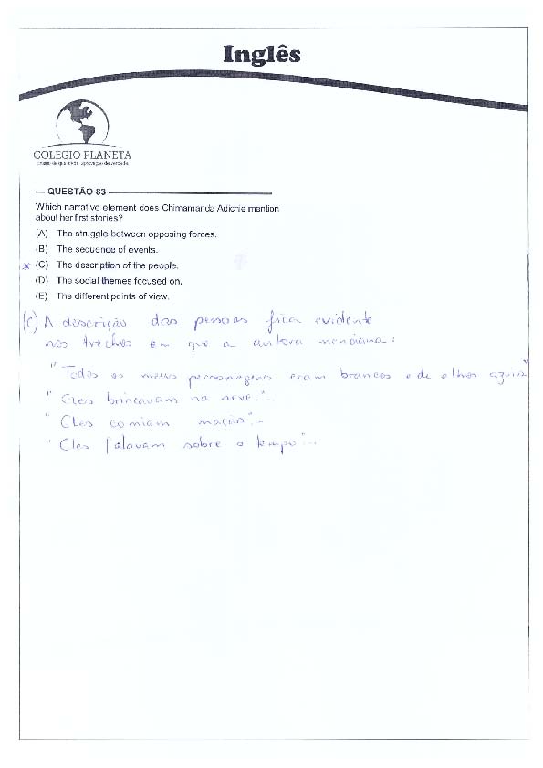 UFG 2011: Questão 83 (inglês) – Primeira fase – prova tipo 3