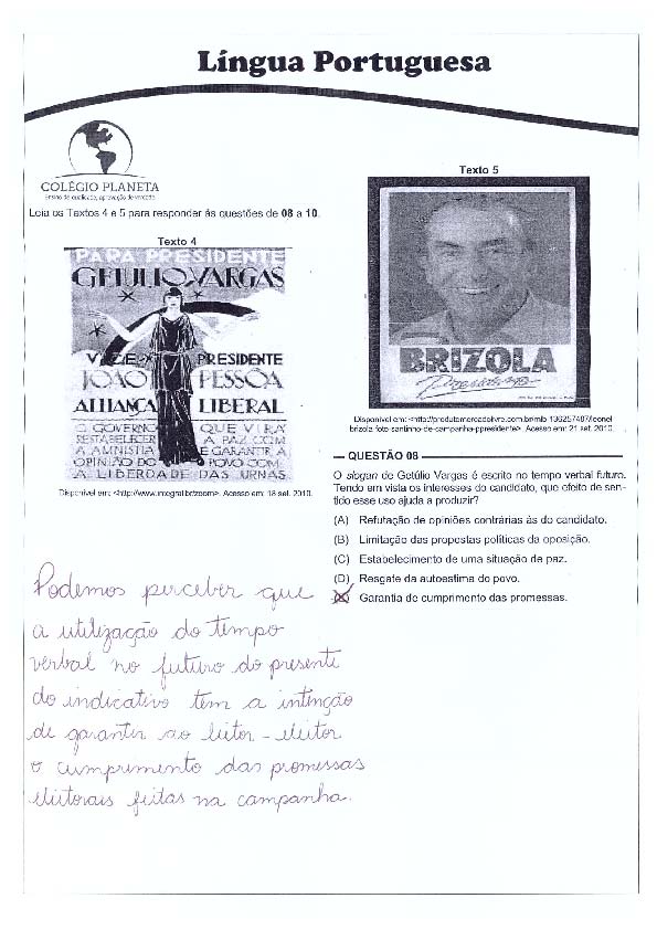 UFG 2011: Questão 8 – Primeira fase – prova tipo 3