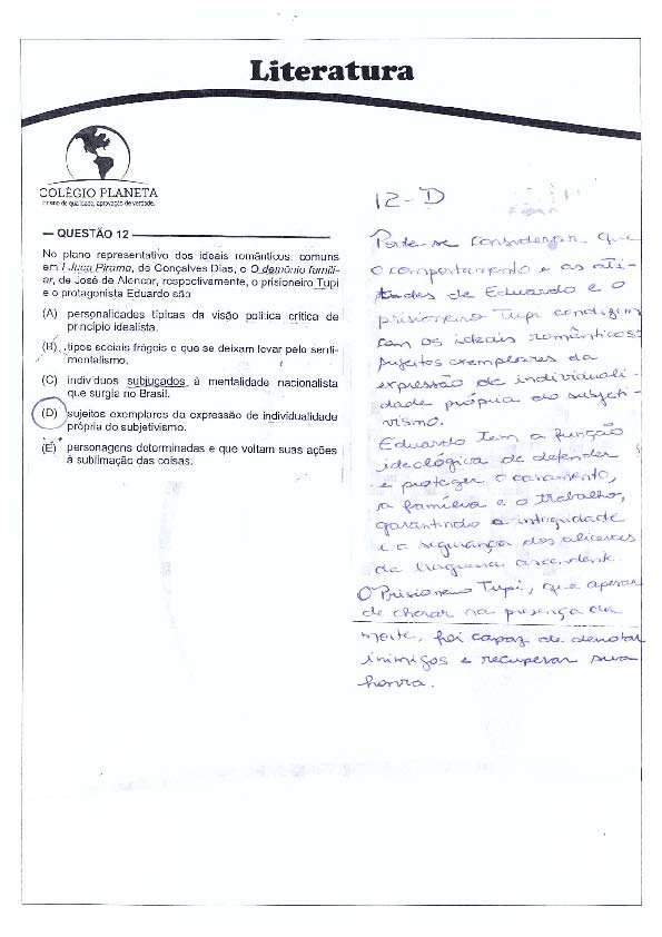 UFG 2011: Questão 12 – Primeira fase – prova tipo 3