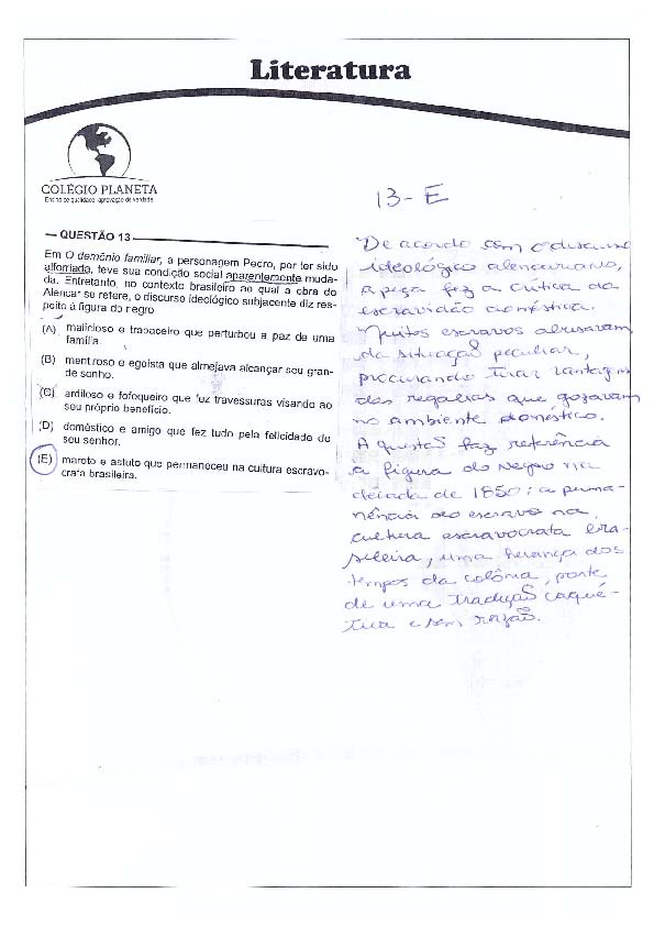 UFG 2011: Questão 13 – Primeira fase – prova tipo 3
