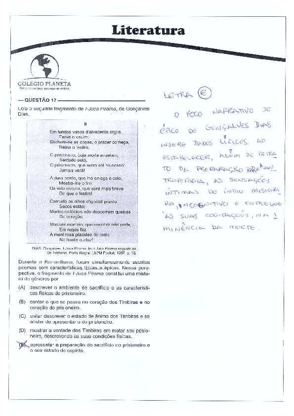 UFG 2011: Questão 17 – Primeira fase – prova tipo 3