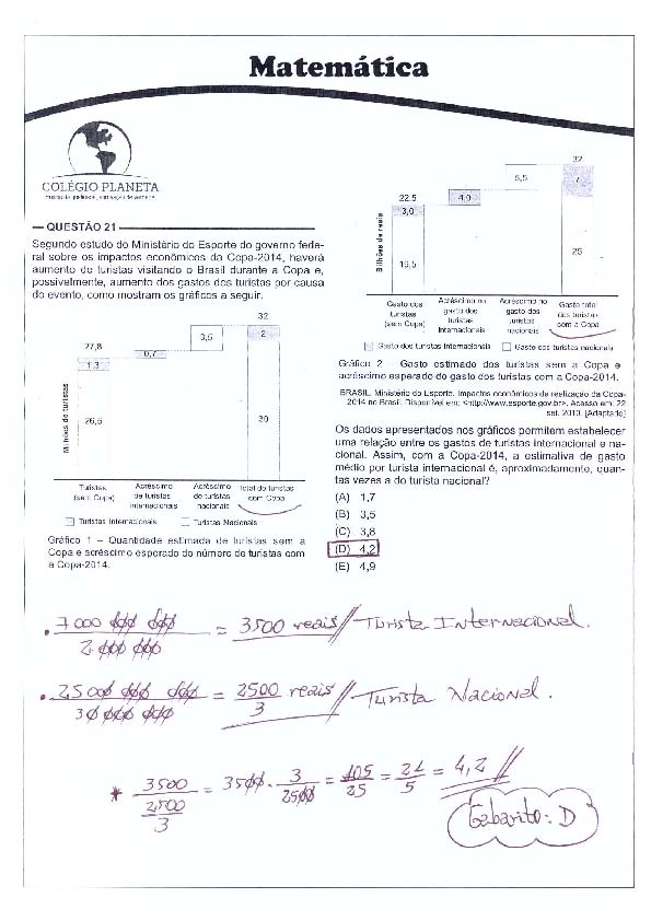 UFG 2011: Questão 21 – Primeira fase – prova tipo 3