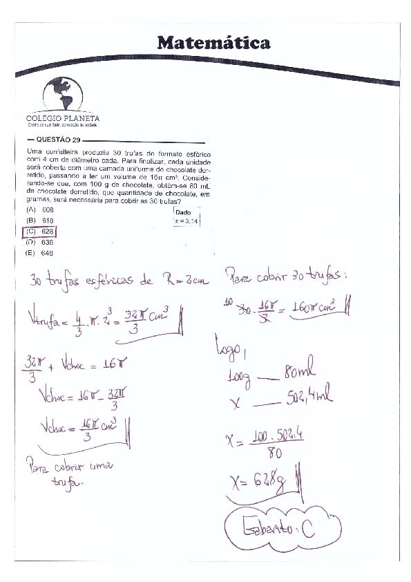 UFG 2011: Questão 29 – Primeira fase – prova tipo 3
