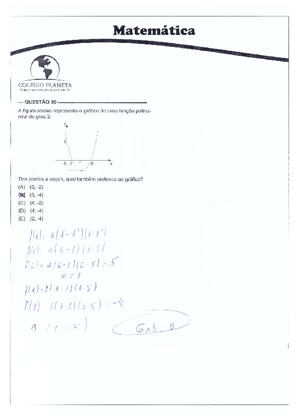 UFG 2011: Questão 30 – Primeira fase – prova tipo 3