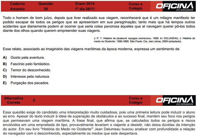 Enem 2014: correção da questão 20