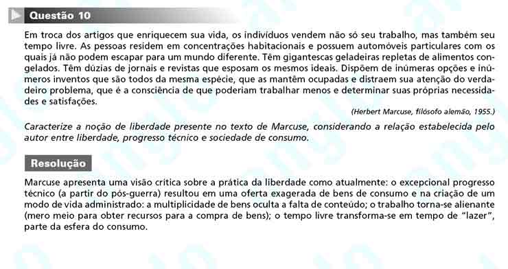 Unesp 2011 – segunda fase: Questão 10 – Ciências Humanas