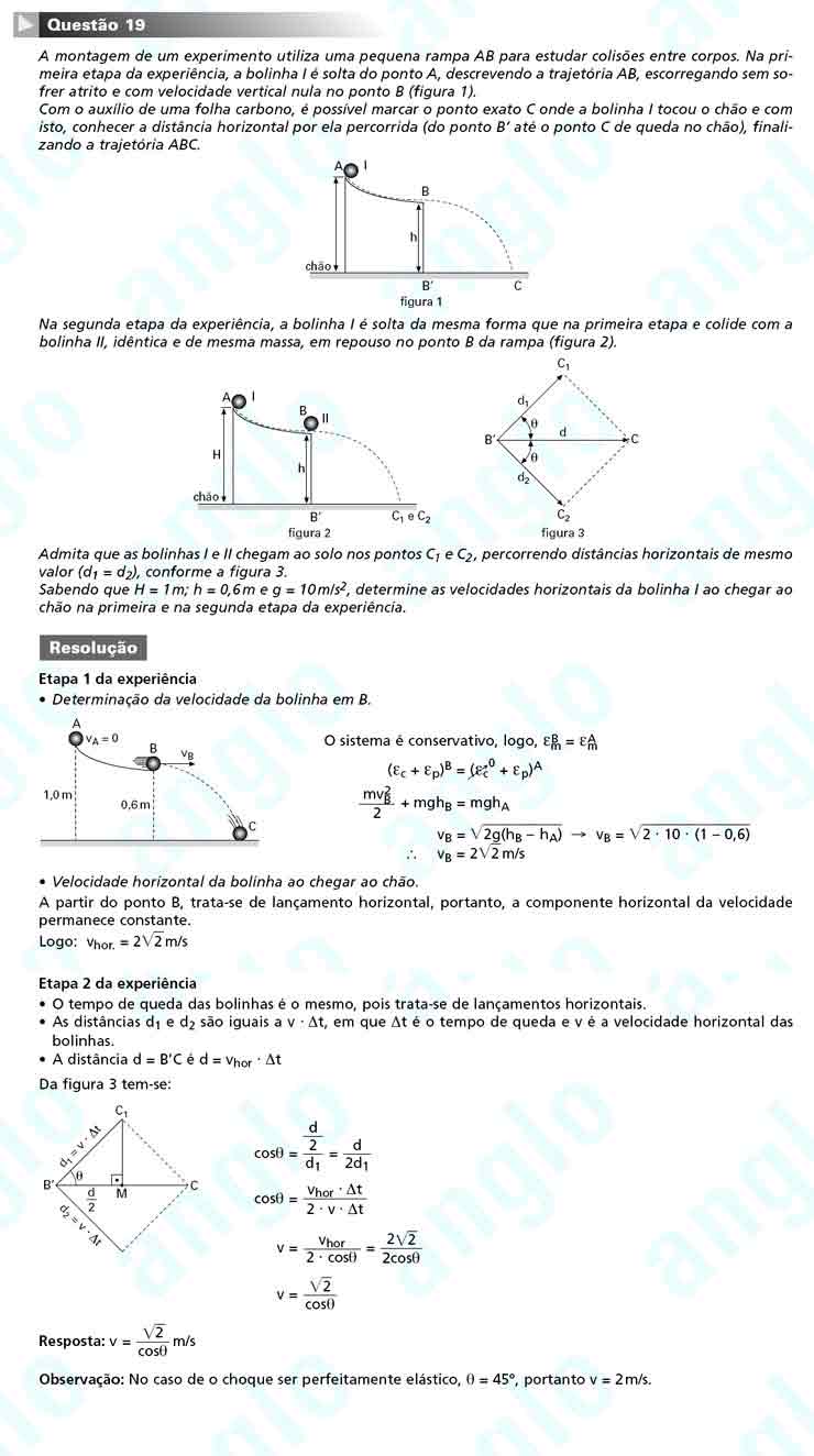 Unesp 2011 – segunda fase: Questão 19 – Ciências da Natureza