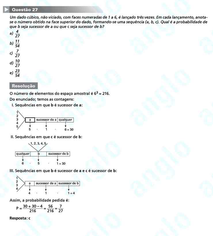 FUVEST 2011 – Primeira Fase – Questão 27