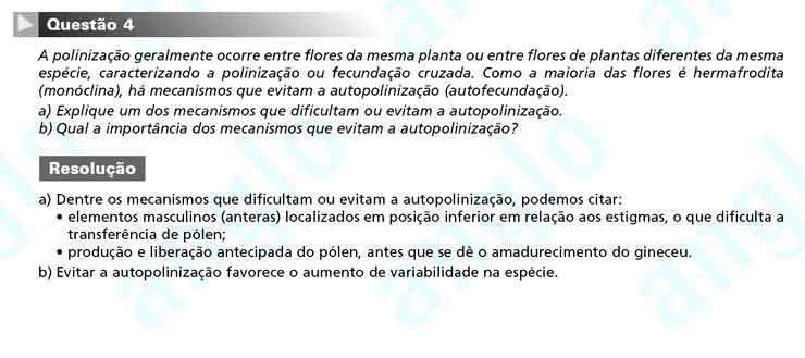 Unicamp 2011 – segunda fase: Questão 4 – Ciências da natureza