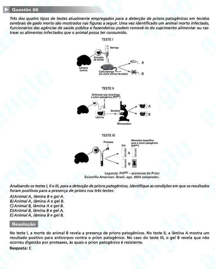 Enem 2010: Questão 86 -Ciências da Natureza (prova azul)