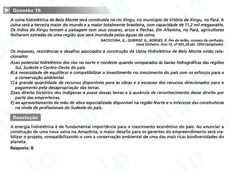 Enem 2010: Questão 15 – Ciências Humanas (prova azul)