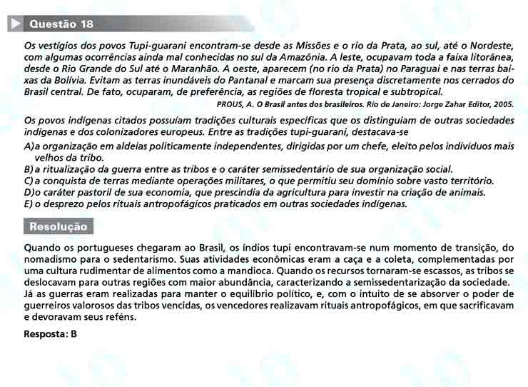 Enem 2010: Questão 18 – Ciências Humanas (prova azul)