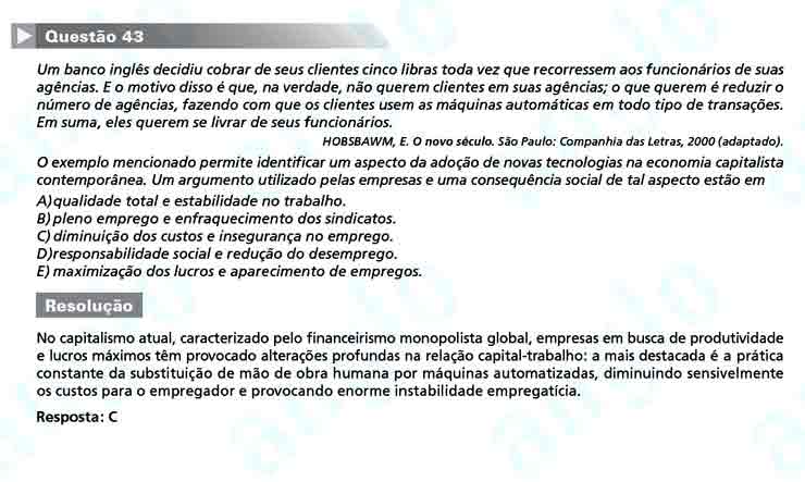 Enem 2010: Questão 43 – Ciências Humanas (prova azul)