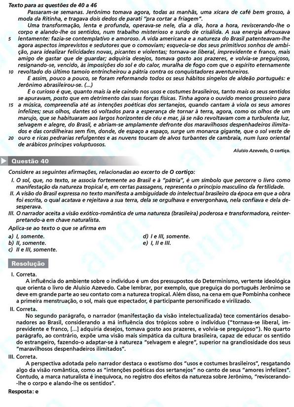 Primeira fase Fuvest 2012: questão 40 (prova V)