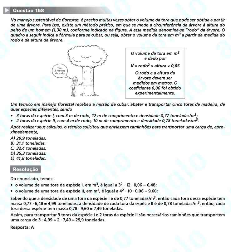 Enem 2010: Questão 158 – Matemática (prova amarela)