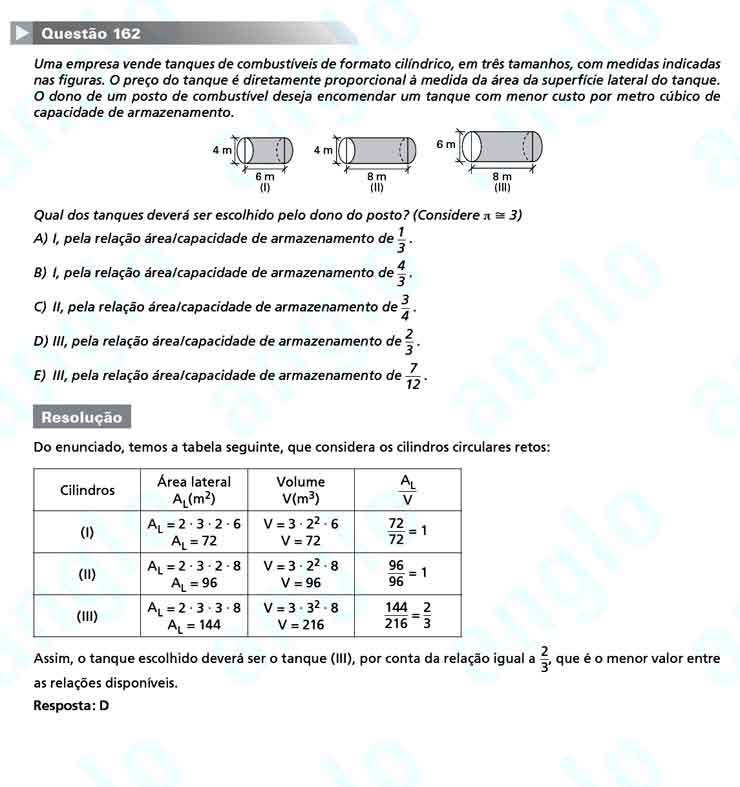 Enem 2010: Questão 162 – Matemática (prova amarela)