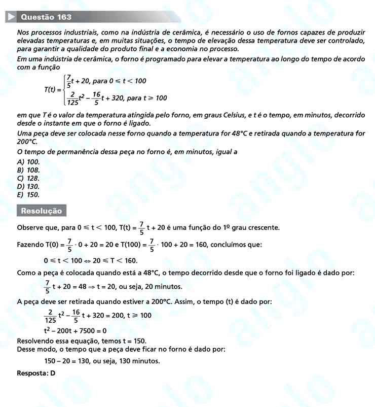 Enem 2010: Questão 163 – Matemática (prova amarela)