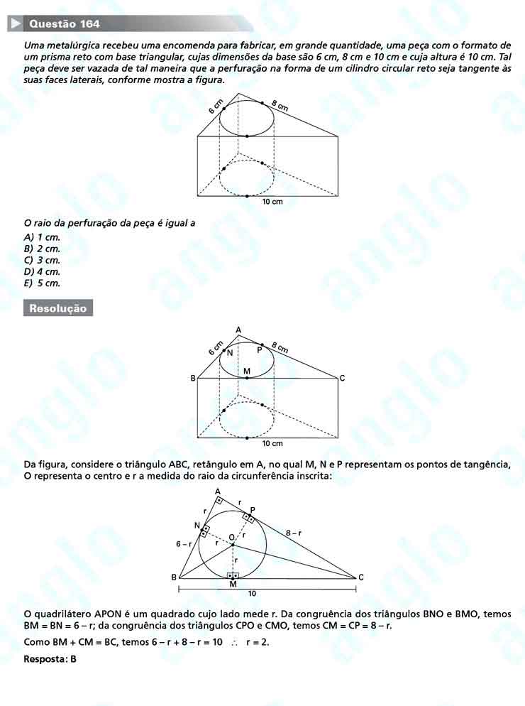 Enem 2010: Questão 164 – Matemática (prova amarela)