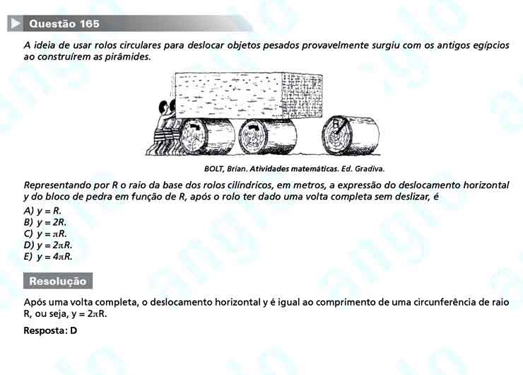 Enem 2010: Questão 165 – Matemática (prova amarela)