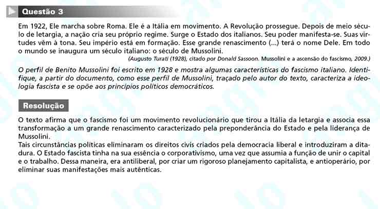 Unesp 2011 – segunda fase: Questão 3 – Ciências Humanas