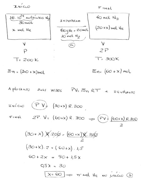 Química – Cálculo de mol (Gases)