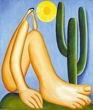 Também na pintura, o modernismo brasileiro teve um nome feminino de peso. Foi Tarsila do Amaral, autora de um dos mais importantes quadros já feitos no Brasil: Abaporu, de 1928. A obra é um marco na antropofagia modernista, que absorvia a cultura estrangeira, mas sempre fazendo adaptações para o contexto brasileiro.