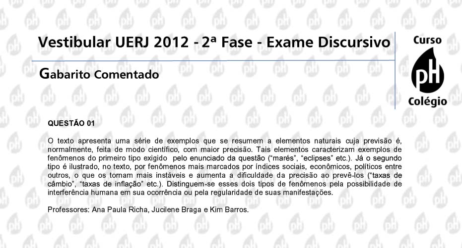 Uerj 2012 – Português (questão 1)