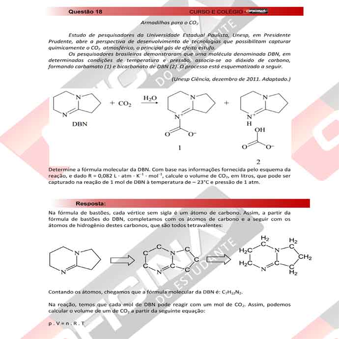 Unesp 2012/2 – segunda fase: questão 18