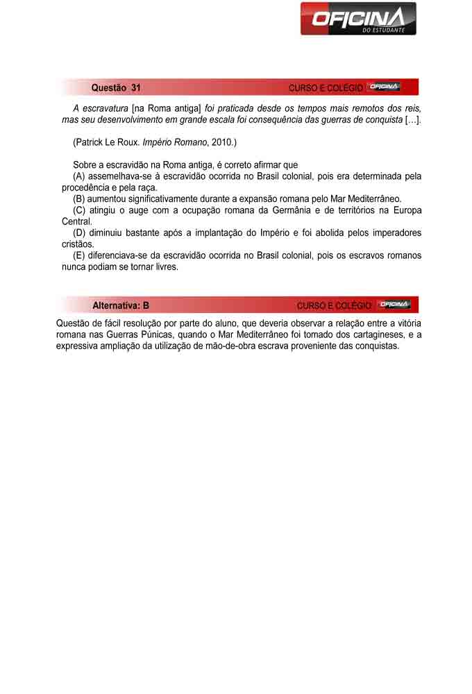 Unesp meio de ano 2012: Questão 31 – Primeira fase