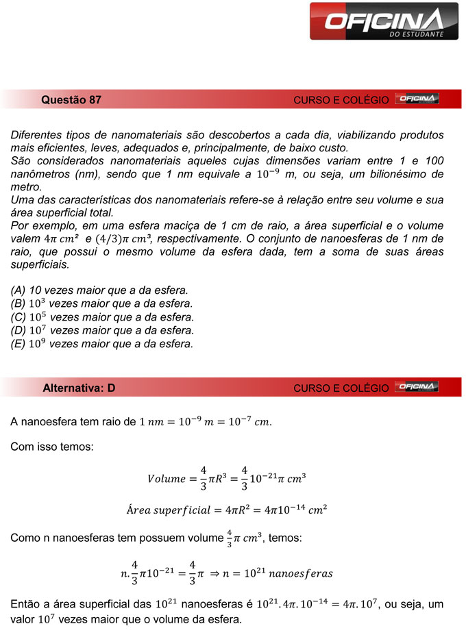 Unesp meio de ano 2012: Questão 86 – Primeira fase