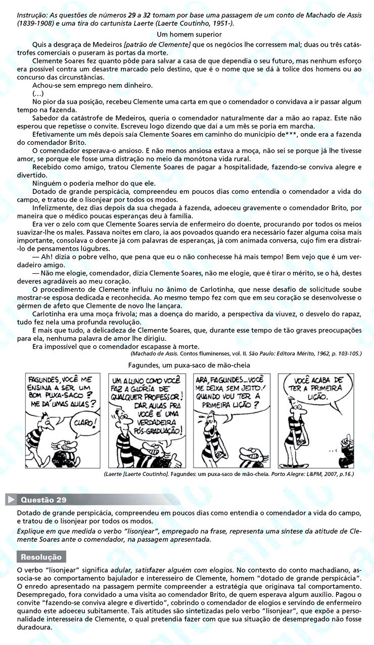 Unesp 2012 – segunda fase: questão 29 – Linguagens e Códigos