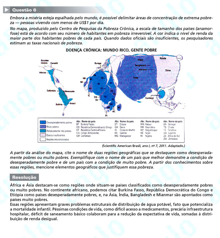 Unesp 2012 – segunda fase: questão 6 – Ciências Humanas