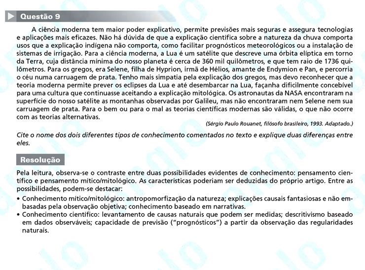 Unesp 2012 – segunda fase: questão 9 – Ciências Humanas