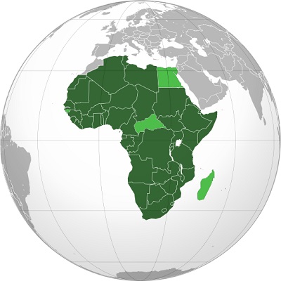 Fundada em 2002, a União Africana visa gerar a cooperação política, econômica e cultural no continente. Com uma população de quase 1 bilhão de habitantes, a União Africana tem 54 países, praticamente todos os da África. (Foto: Wikimedia Commons)
