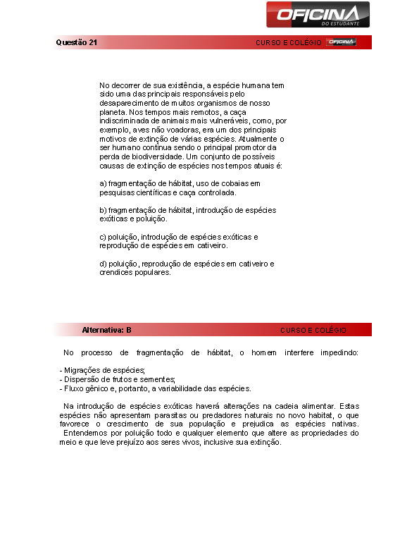 Unicamp 2013: correção da questão 21 da primeira fase do processo seletivo