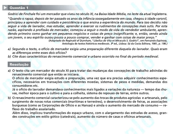 Unicamp 2012: Questão 1 (segunda fase) – Ciências Humanas