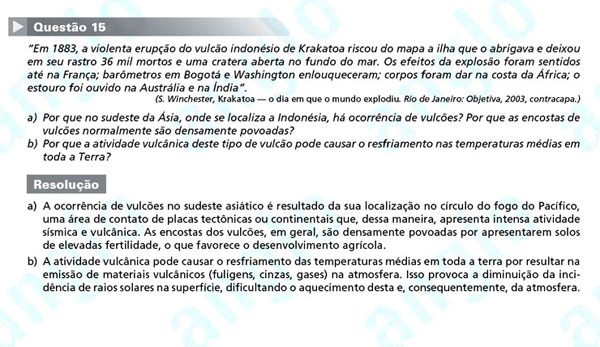 Unicamp 2012: Questão 15 (segunda fase) – Ciências Humanas