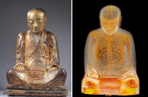 Monge mumificado é encontrado dentro de estátua de Buda com quase mil anos