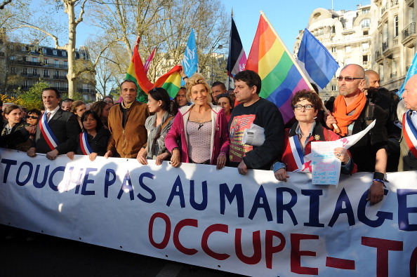 Anti-Marriage Gay Demonstration After French Parliament Adopted Gay Mariage Law In Paris