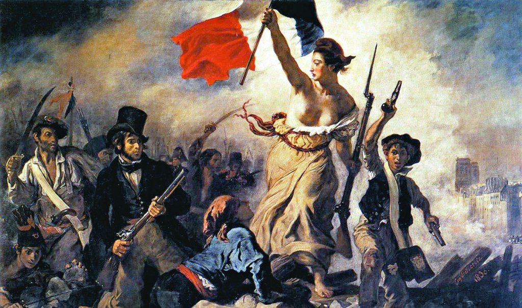 A Liberdade Guiando o Povo: Tela do pintor Eugène Delacroix faz alusão à Revolução Liberal de 1830, que prolonga o movimento da Revolução Francesa