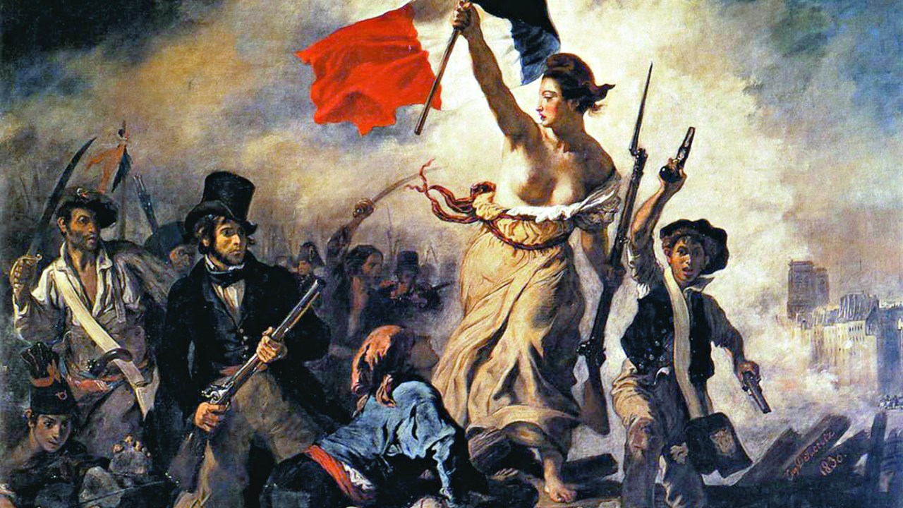 A Liberdade Guiando o Povo: Tela do pintor Eugène Delacroix faz alusão à Revolução Liberal de 1830, que prolonga o movimento da Revolução Francesa