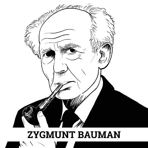 ilustração de Zygmunt Bauman