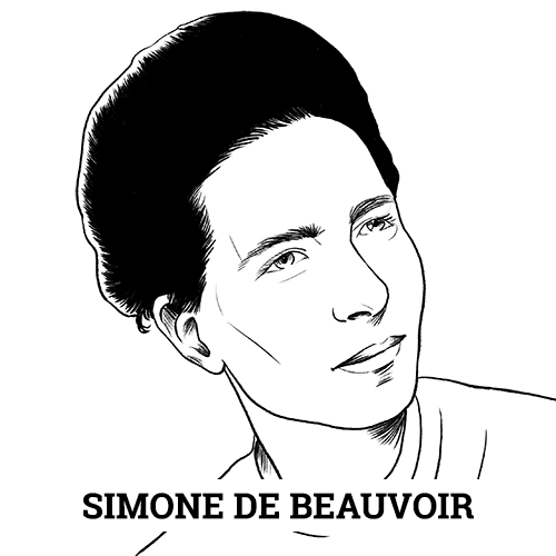 ilustração de Simone de Beauvoir