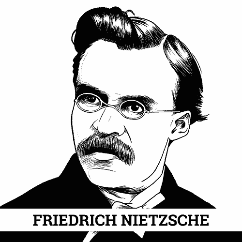 ilustração de Friedrich Nietzsche
