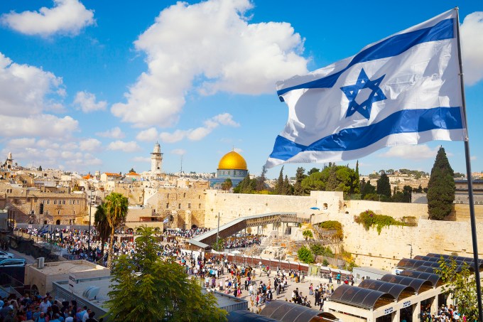 Bandeira de Israel em Jerusalém