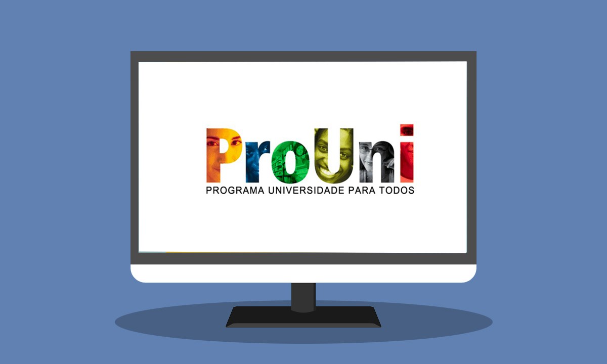 tela de computador com o logo do Prouni