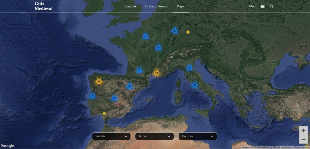Mapa do Guia Medieval.